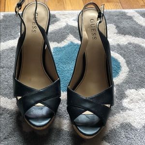 Guess open toed heels